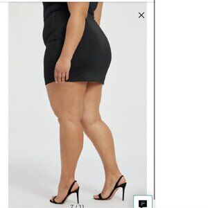Good American Scuba Mini Skirt Black Size 20 Sexy Flattering